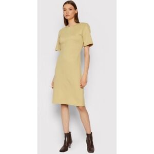 Gestuz AnkaGZ Camel Tan Knee Length Minimalist Dress Medium Career Closet Staple